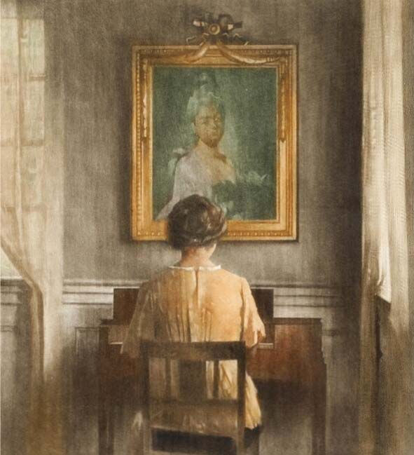 "At the Spinettet", 1911