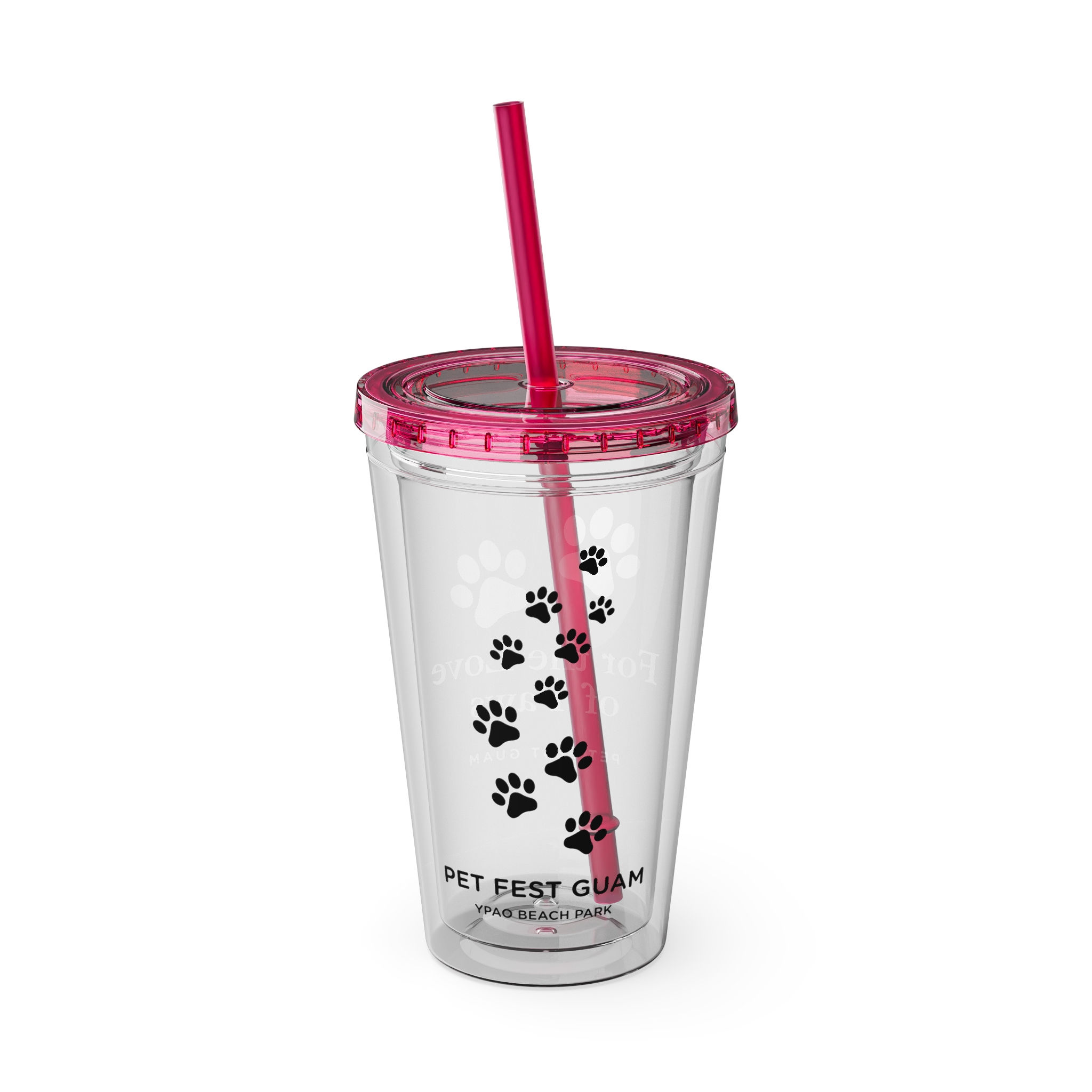Pet Fest 2026 Sunsplash Tumbler with Straw, 16oz