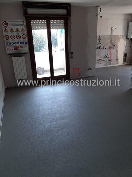costruzione massetto sabbia e cemento
