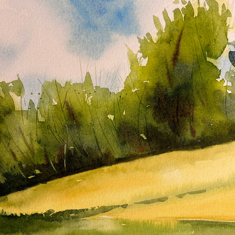 watercolor landscape sketch
