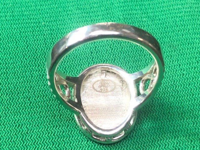 Thumbnail: Saint Michael Ladies Ring Size available 5-9 Sterling Silver 925