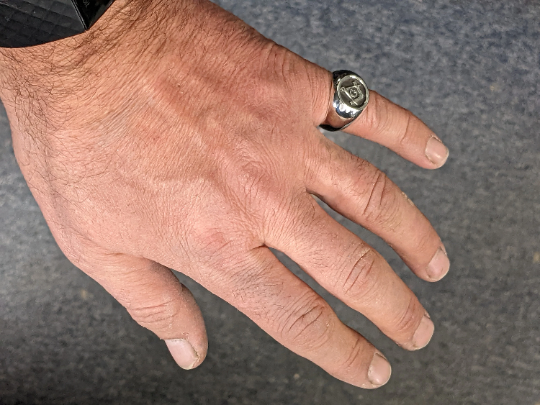 Thumbnail: Solid Sterling Silver 925 Masonic classic Men's Ring Available size 6-14