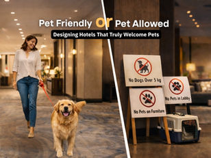 Pet Friendly Hotel Design with welcoming spaces for pets and owners.