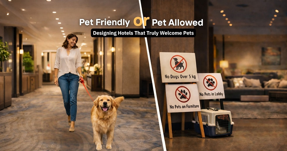 Pet Friendly Hotel Design with welcoming spaces for pets and owners.
