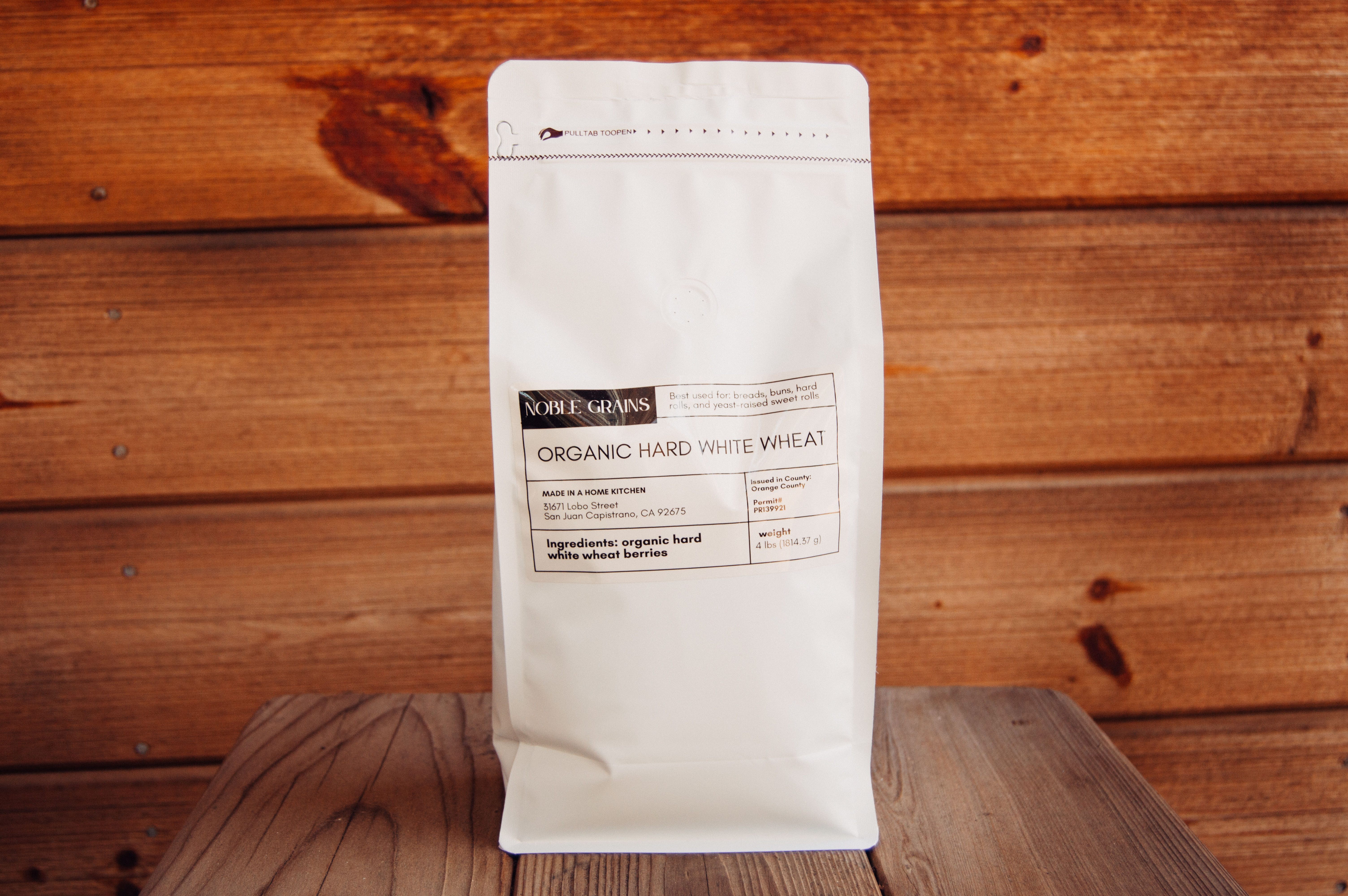 Organic Flour - Hard White Wheat (4lbs)