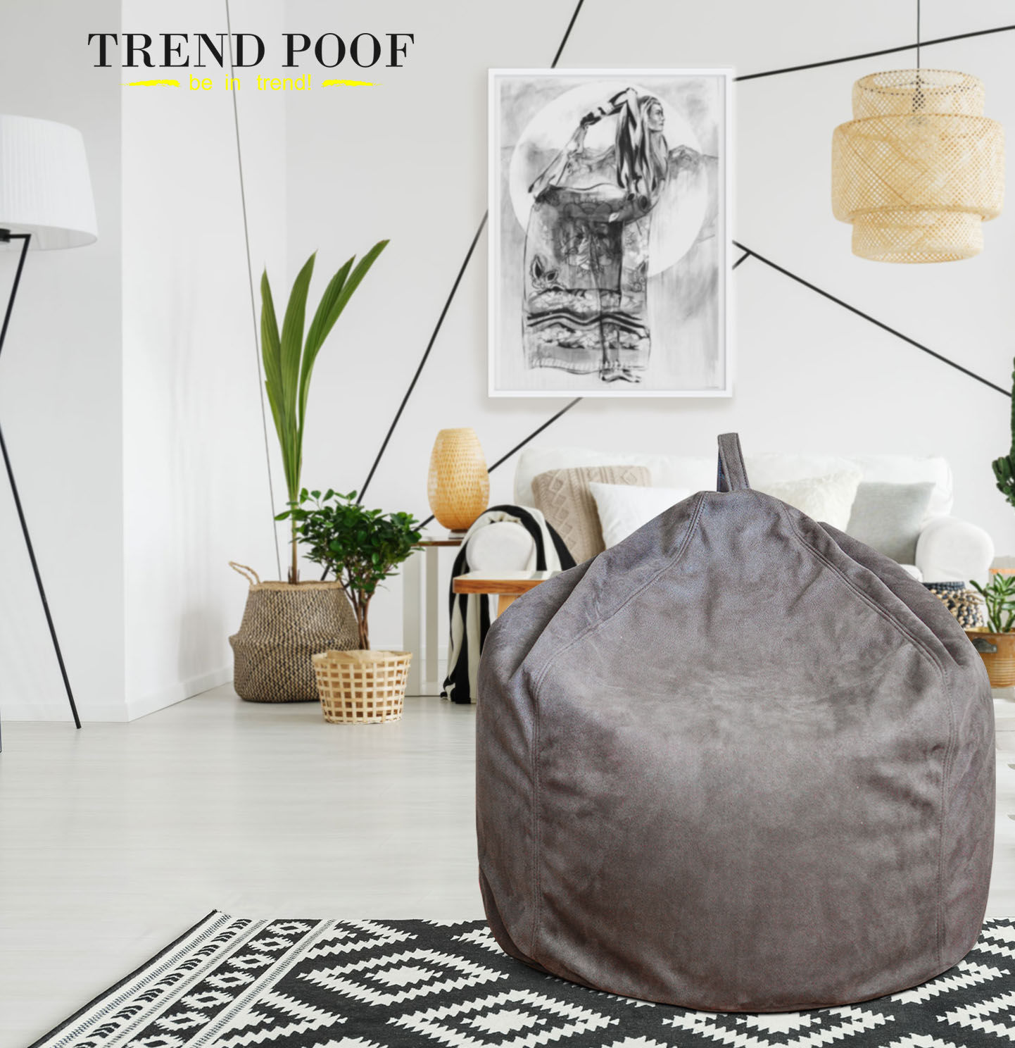 Кресло-мешок XL Onix (искусственная замша)