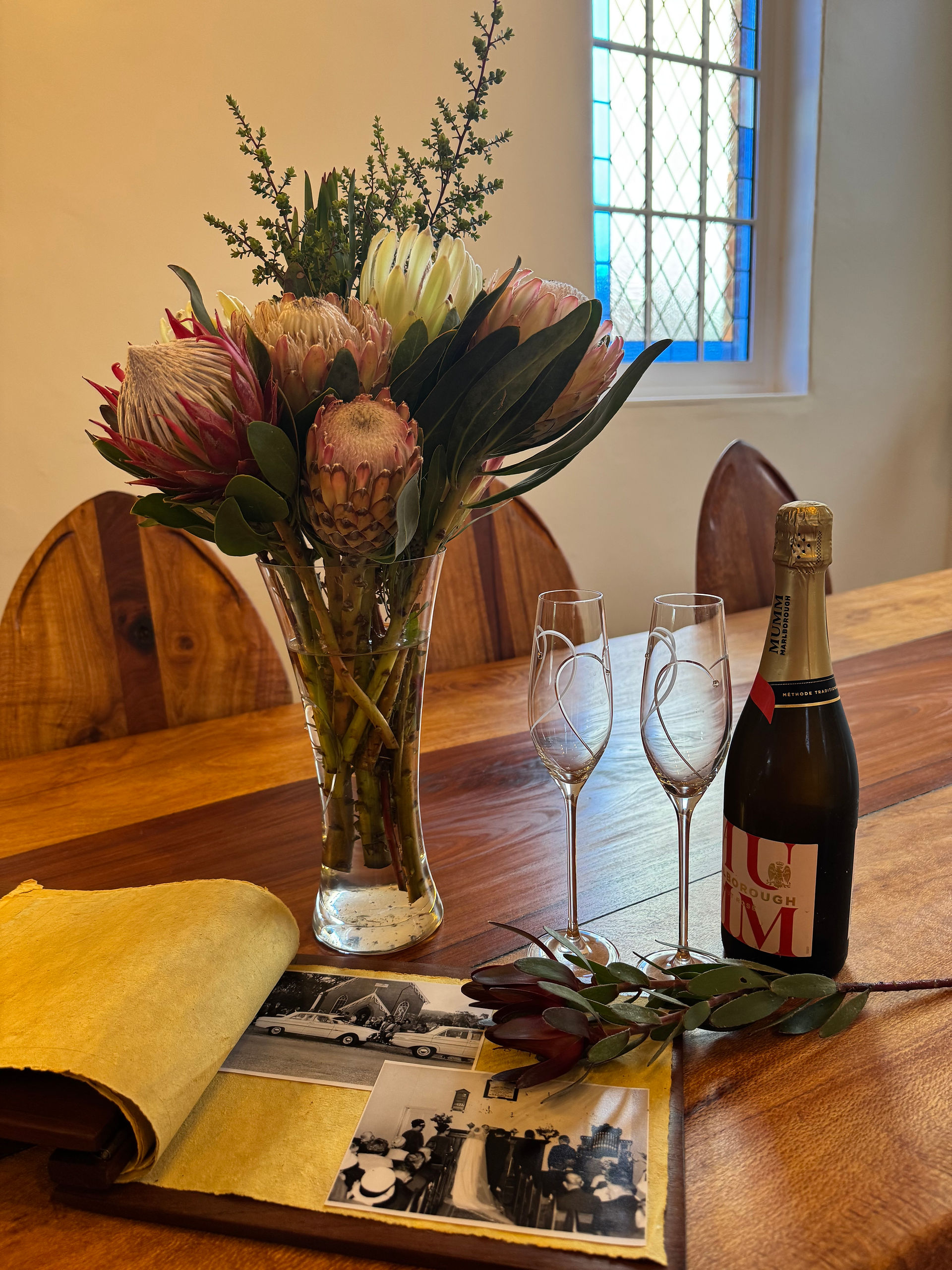 Flowers and a guest book