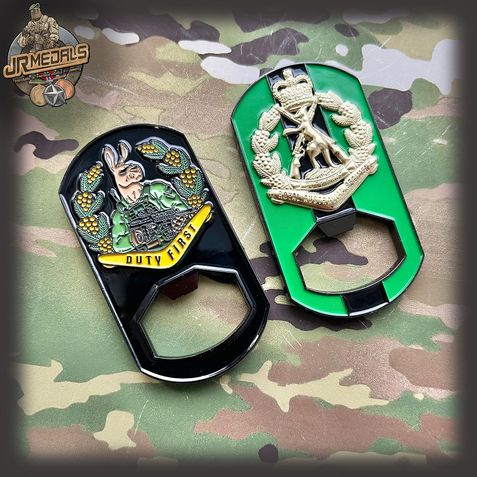 Thumbnail: Royal Australian Regiment (RAR) bottle opener challenge coin