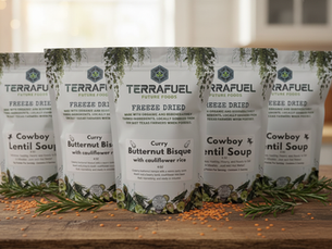 TerraFuel freeze dried meals made to last 25 years on the shelf