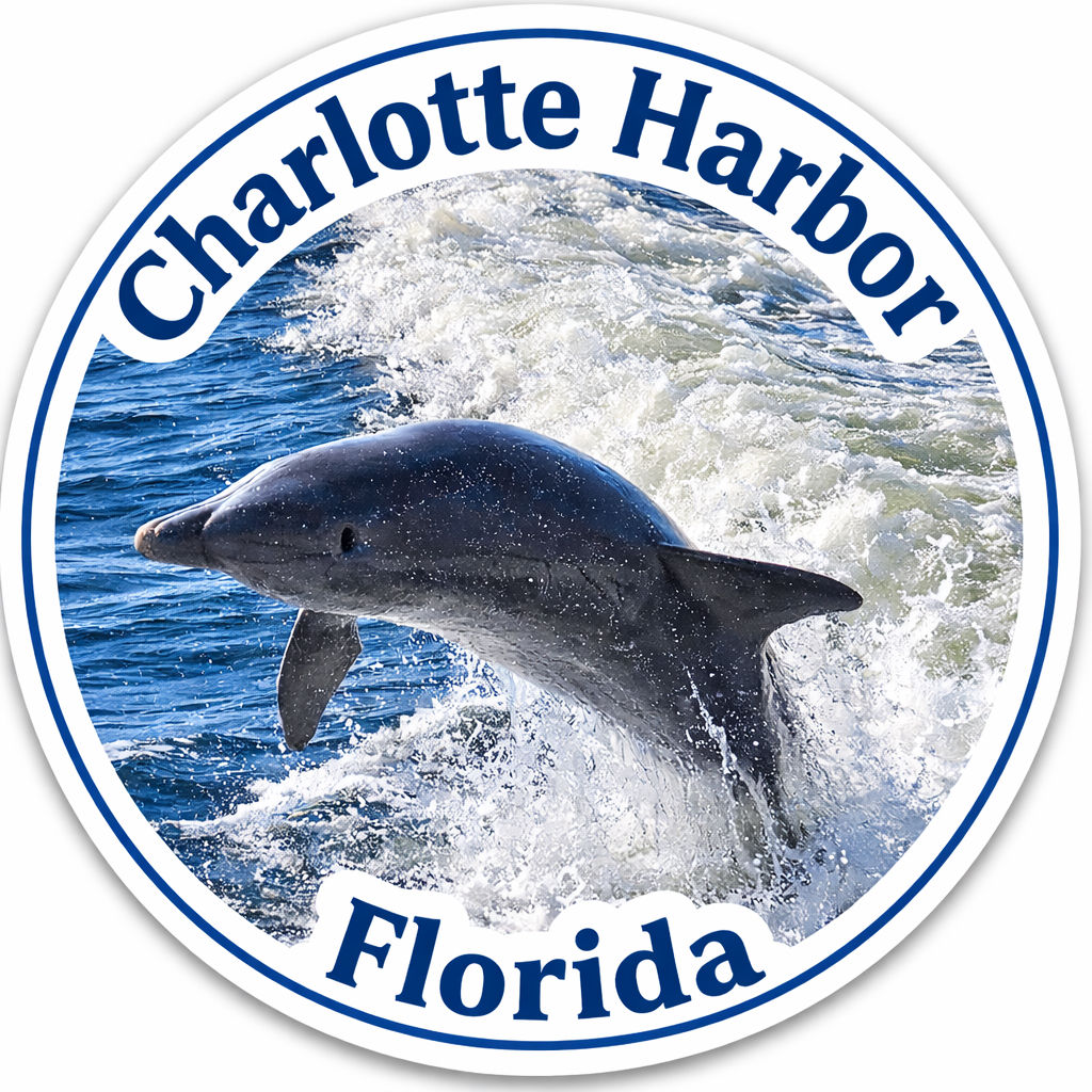 Charlotte Harbor Florida Dolphin Sticker