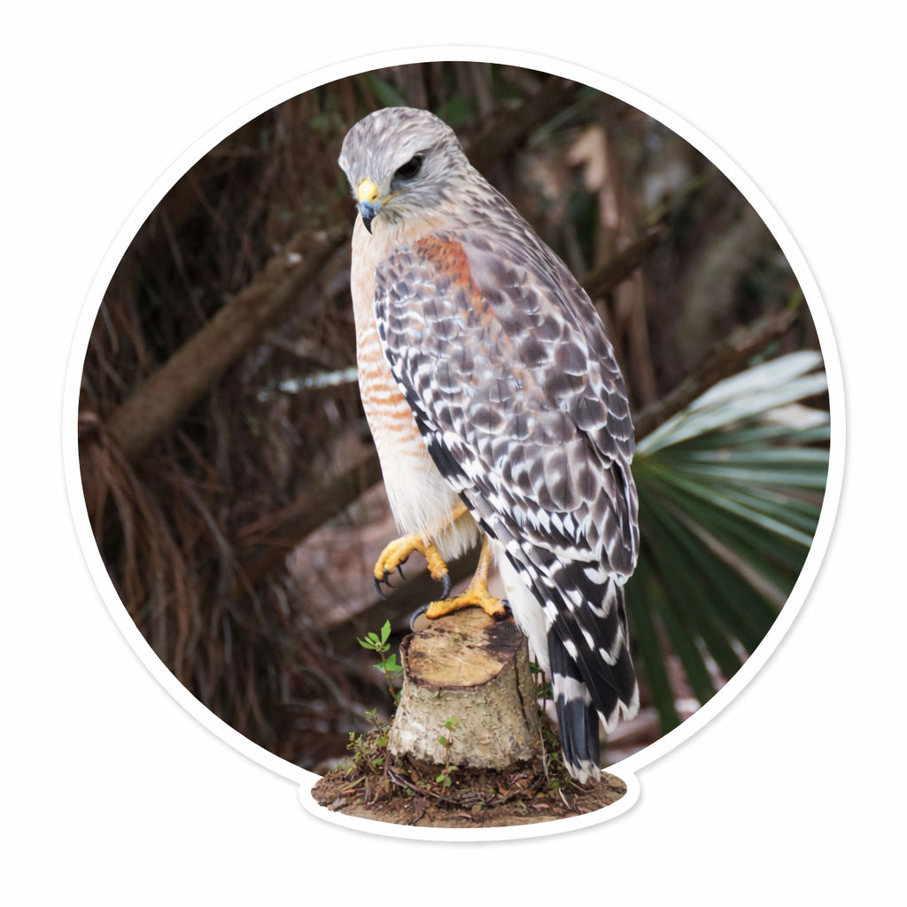 Red Shouldered Hawk Sticker 
