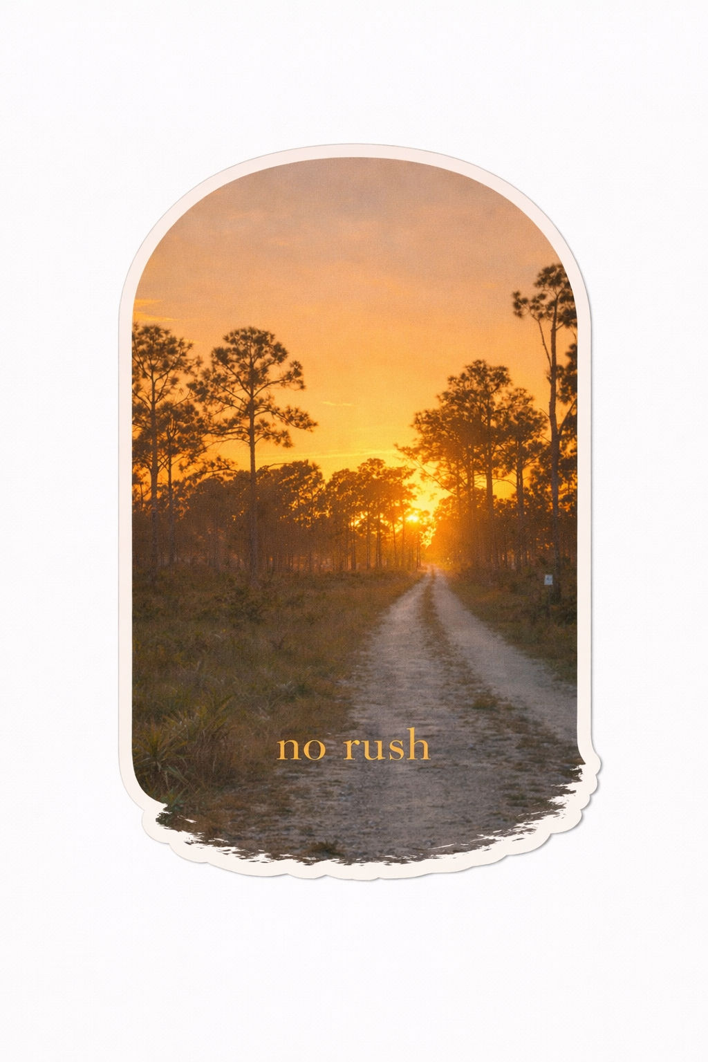 No Rush Backroads Sticker