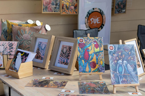 Artist stall at Rokeby Market