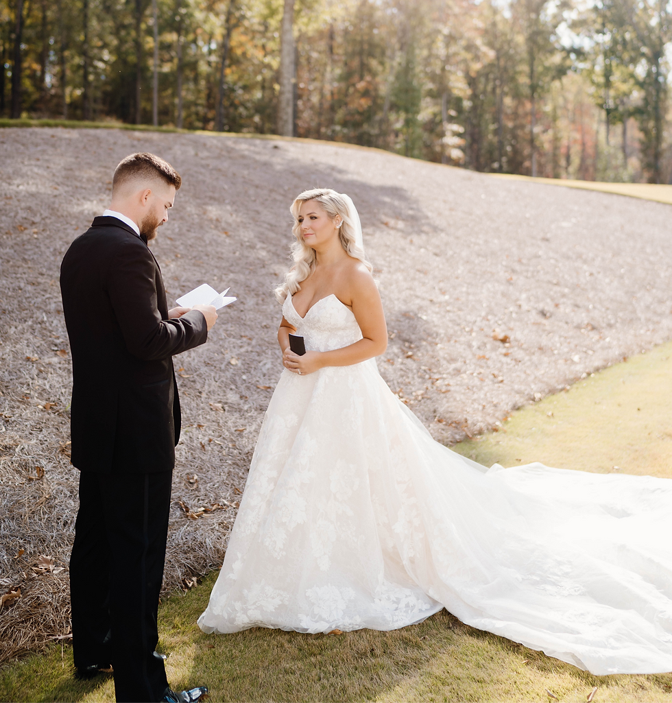 bride and groom saying their vows