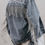 Thumbnail: Rhinestone Fringe Denim Jacket