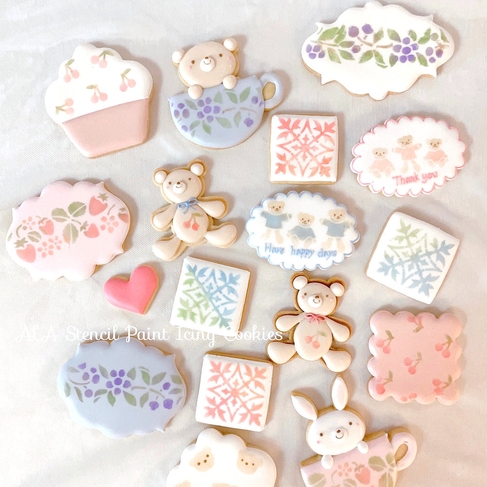 1DAYレッスン】ALAステンシルペイントアイシングクッキー™️