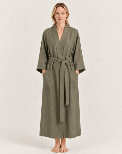 Olive Green 'Kimono' Bathrobe | Tom Àdam