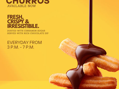 CHURROS ARE AVAILABLE NOW