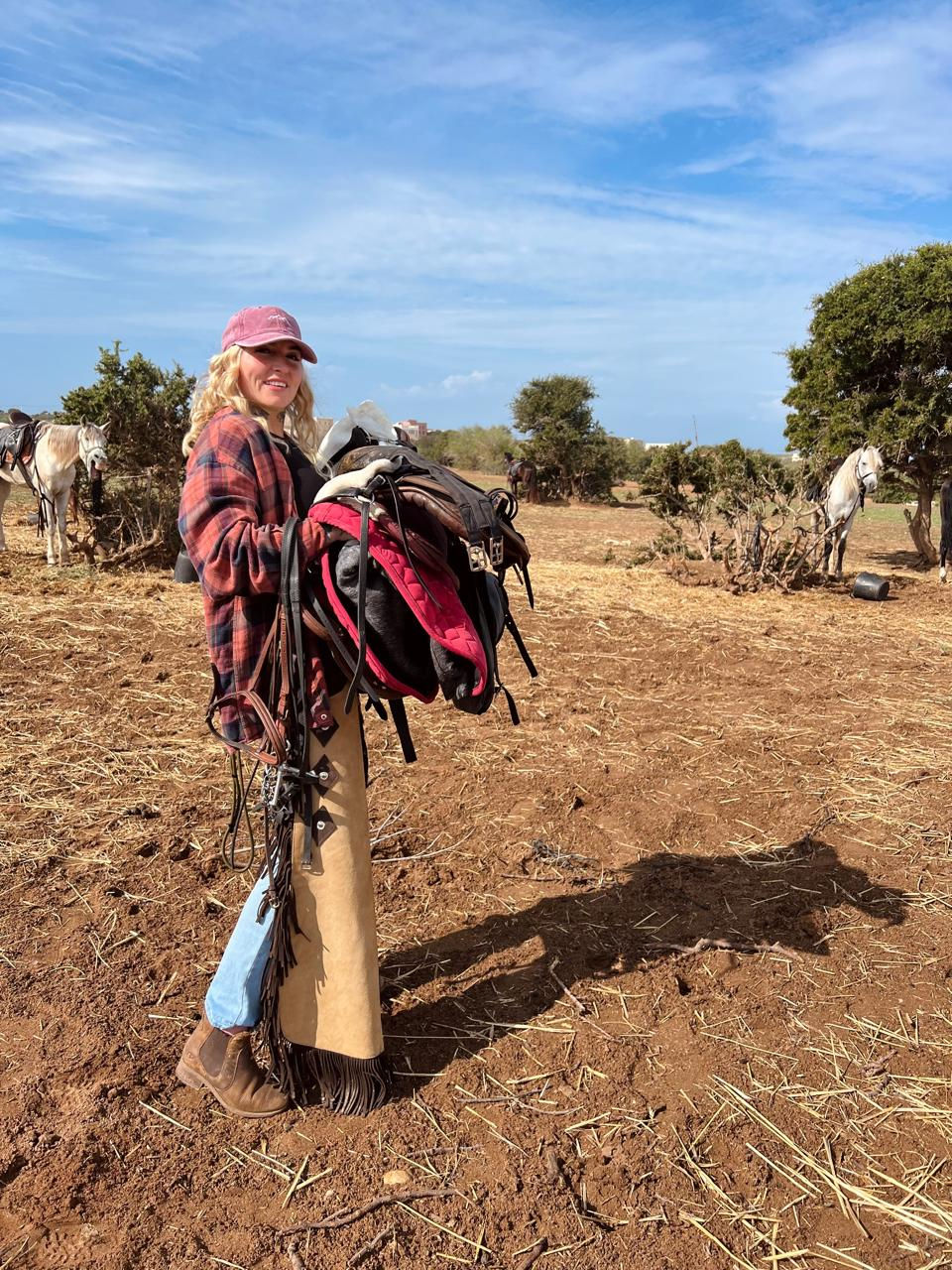 horse rider with equipment