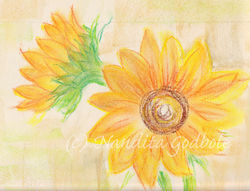 Sunflowers, pastel