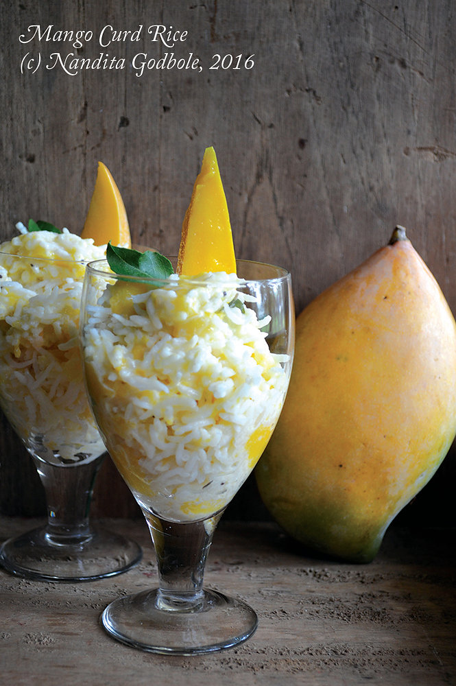 Cold Mango Rice Recipe: Summer Special ~ Cold Curd* Rice, with Mango
