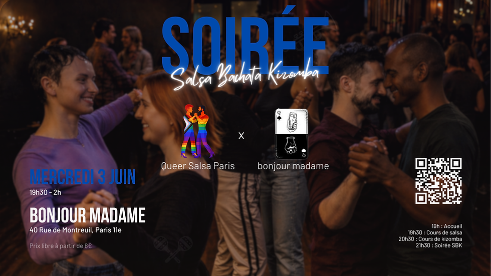 🪩 Soirée SBK Queer Salsa Paris ✨️