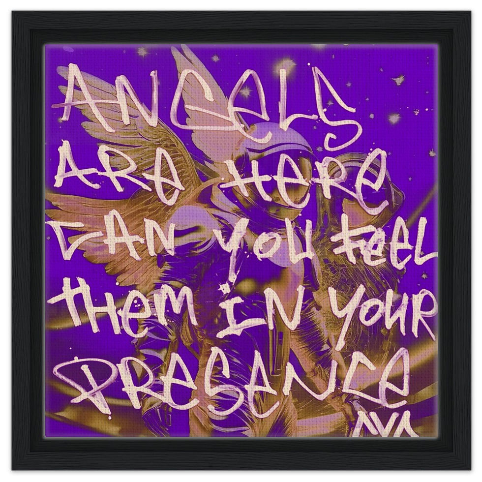 Thumbnail: Angels Among Us (Purple edition) - (Framed) Canvas print