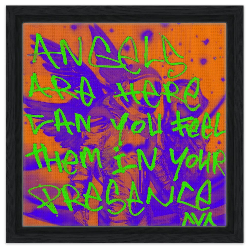 Thumbnail: Angels Among Us (Orange edition) - (Framed) Canvas print