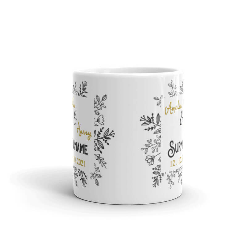 Thumbnail: Mr and Mrs Mugs, Personalised Wedding Gift, Couples Mugs, Gift for Couple