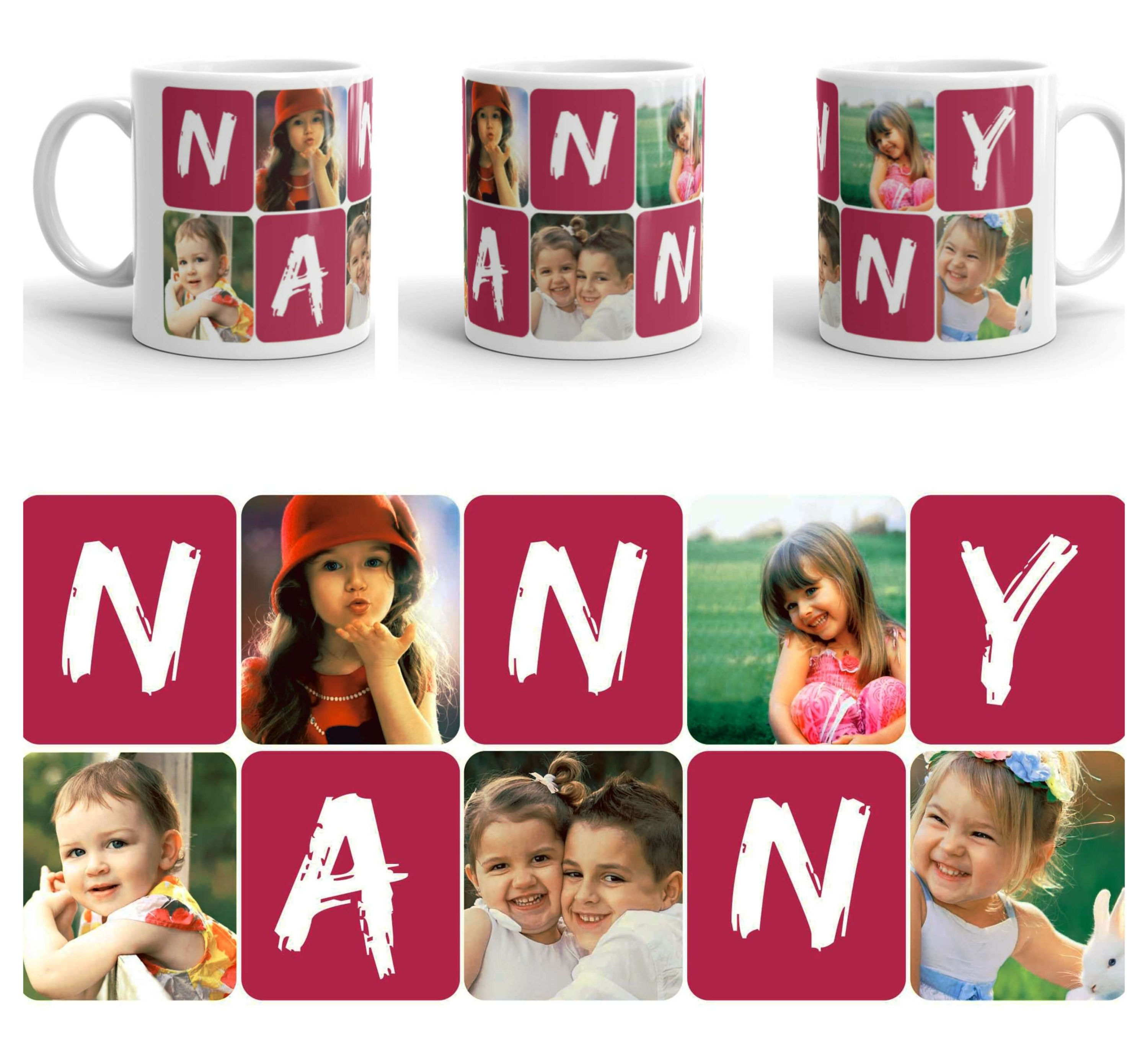 Personalised Mugs | Nanny Collage Photo Mug