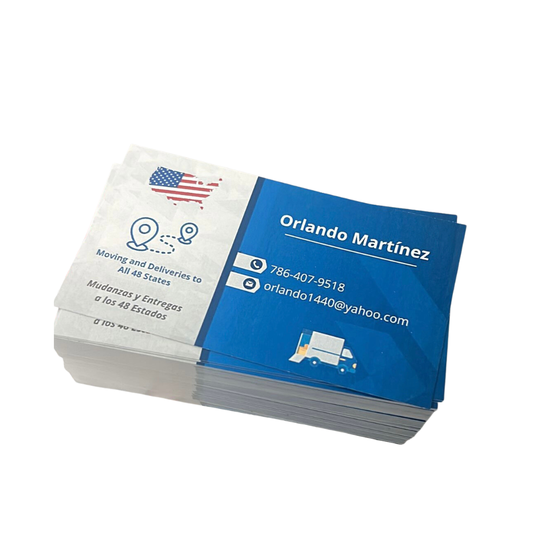 Business Cards 2" x 3.5" Full Color 1 Side Uncoated