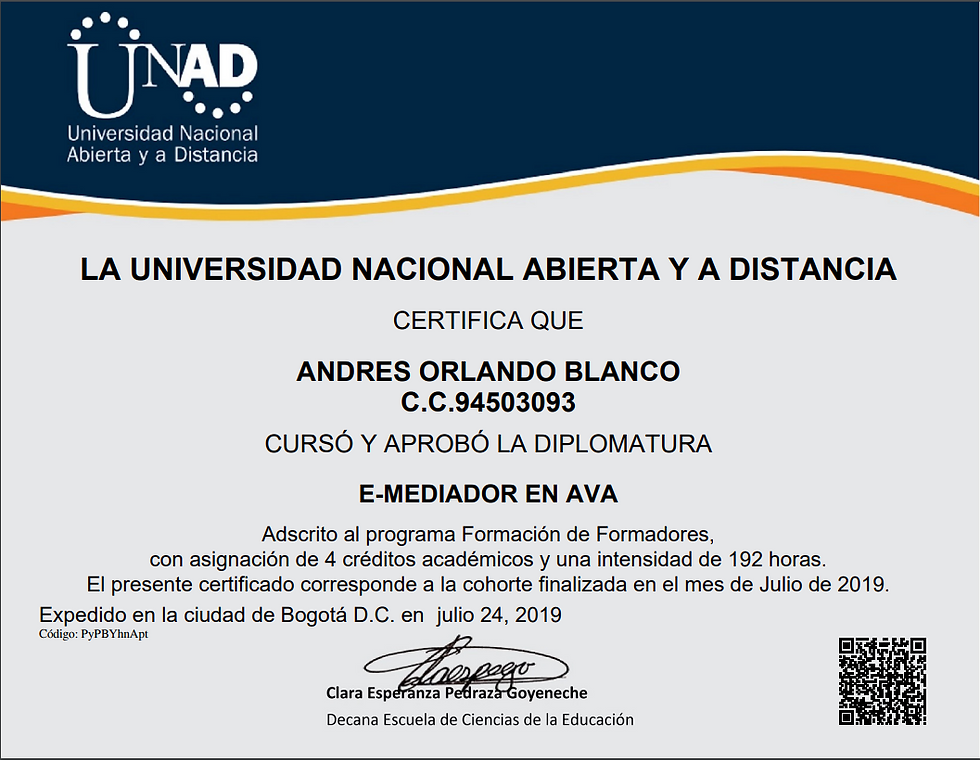 Certificados cursos - Diplomados