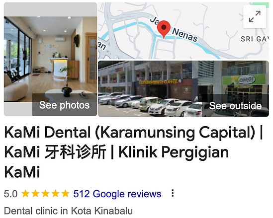 Kami Dental Google Business Profile 5 stars Google Review.png