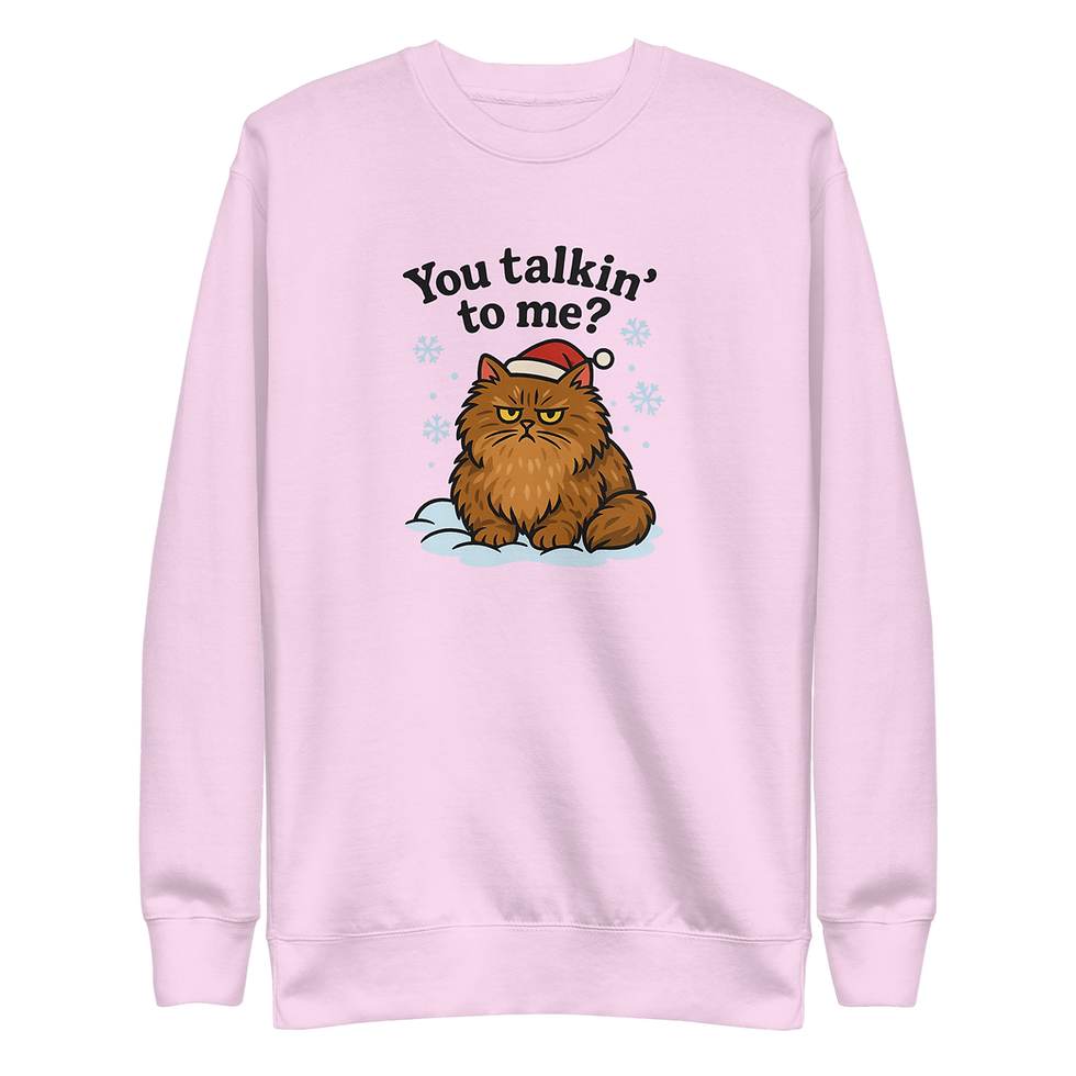 Thumbnail: "You Talkin’ to Me?" Grumpy Cat Christmas Sweatshirt | Funny Holiday Gift