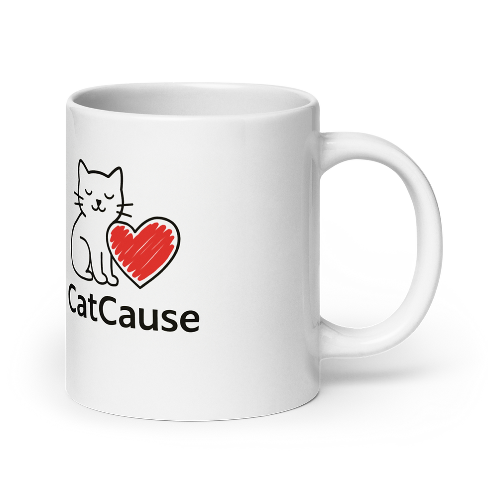 Thumbnail: CatCause Logo Mug – Cute Cat Heart Design
