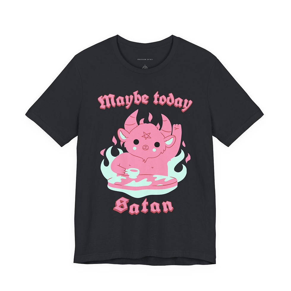 Thumbnail: Maybe Today Satan Black Graphic Tee