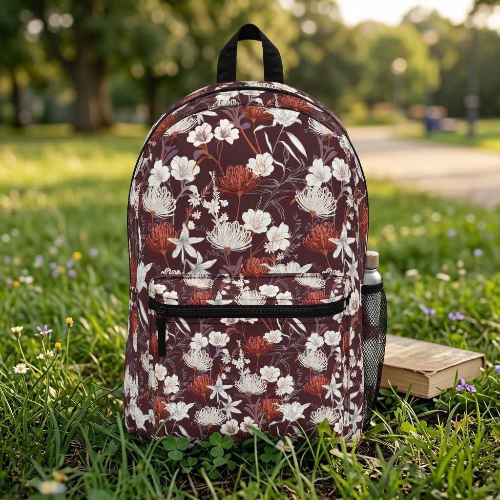 Delicate Florals Pattern Backpack