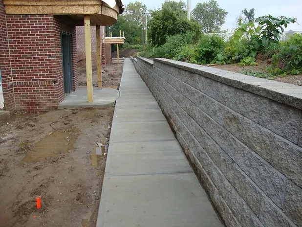 Commercial Retaining Wall Installation