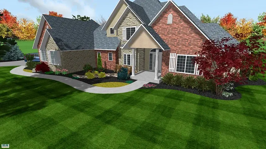 Front 3D landscape design
