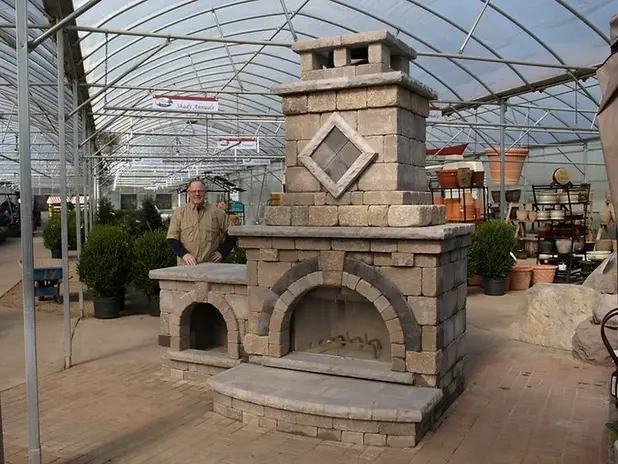 Commercial Outdoor Fireplace Construction