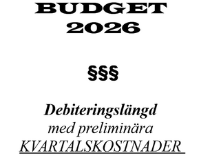Nu börjar utvärderingen av 2025 och arbetet med budgeten för 2026