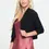 Thumbnail: Brushed Knit Cashmere Like Bolero Cardigan