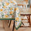 Thumbnail: Arquiel Floral Printed Tablecloth, Yellow Rose Table Cloth Waterproof 140x180cm