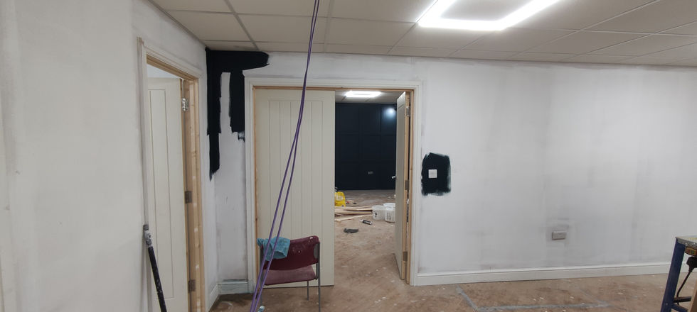 Archidea – specialists in office renovations – transformed office and conference rooms in Leeds city centre with bold dark bl