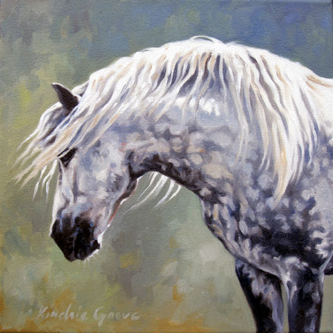 Horse painting by Kindrie Grove