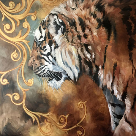 Siberian Tiger painting by Kindrie Grove