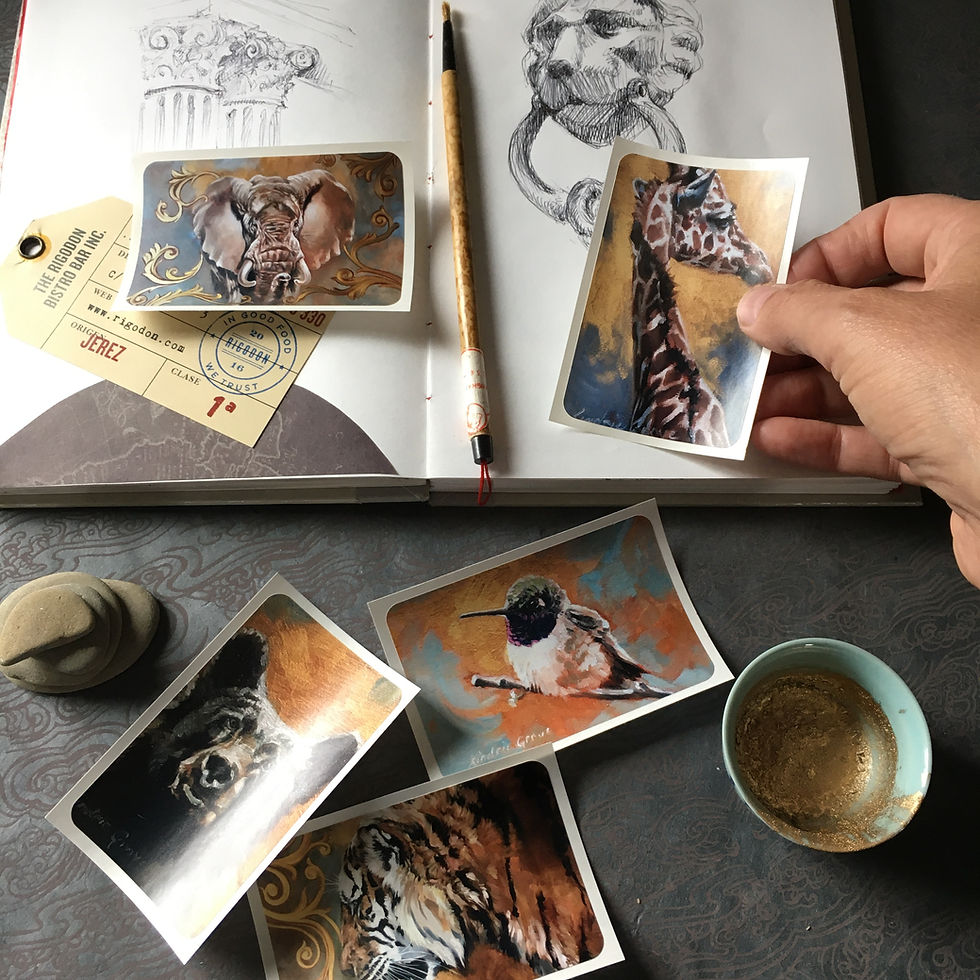 Thumbnail: Golden Creatures Sticker Set