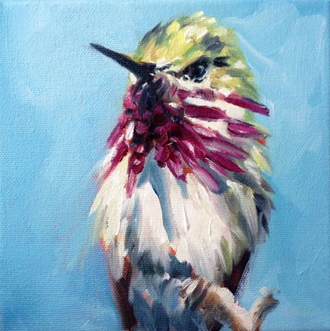 Calliope hummingbird print by Kindrie Grove