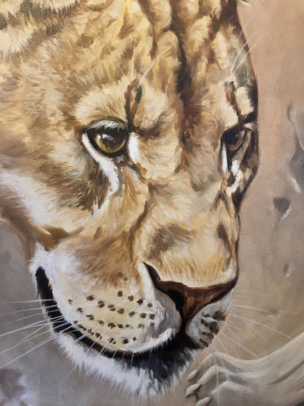 Thumbnail: Ancient Tableau: Lioness and Stone Relief