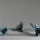 Thumbnail: Set of Three bronze Chickadees by Kindrie Grove